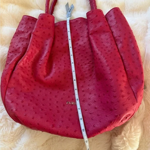 Furla Raspberry / Fuchsia Textured Tote Bag (NWT) - Picture 5 of 5